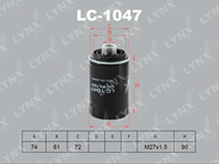 Lc-1047 фильтр масляный lynx