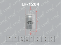 Lf-1204 фильтр топливный lynxauto