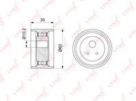 PB-1041 Натяжной ролик / ГРМ HUNDAI Terracan 3.5 01-06 / XG 3.0-3.5 98-05  KIA Carnival 3.5 02] / O...