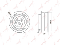 PB-1006 Натяжной ролик / ГРМ AUDI A3 1.6 96-12 / A4 1.6 94-08  SKODA Fabia 2.0 99-08 / Octavia(1U/1...