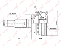 CO-3770A ШРУС наружный MAZDA CX-7 2.3 06]