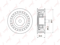 Pb-5036 натяжной ролик / приводной vw transporter iv 2.0-2.5d 90-03