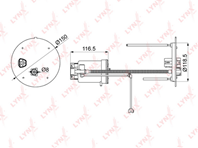 LF-1070M Фильтр топливный погружной LYNXauto