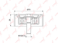 PB-7207 Ролик натяжной навесного оборудования LYNXauto