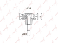 PB-7006 Направляющий ролик / Приводной BMW 5(E60/1) 2.2-3.0 03-10 / 7(E65-67) 3.0 03] / X3(E83) 2.5...