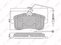 BD-6101 Колодки тормозные передние PEUGEOT 407 04]  CITROEN C5 08]