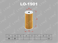 Lo-1901 фильтр масляный hyundai ix35 2.0d 10&gt / santa fe(cm/dm) 2.0d-2