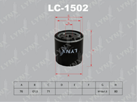 [LC1502] LYNXauto Фильтр масляный