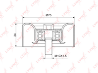 Pb-7043 направляющий ролик / приводной lynxauto