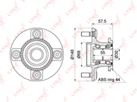 Wh-1109 ступица задняя в сборе с abs nissan almera(n16) 1.5-2.2 00&gt /