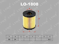 LO-1808 Фильтр масляный LYNXauto