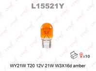 WY21WT20 12V21W W3x16D AMBER Лампа автомоб. LYNX