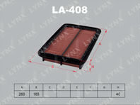 LA-408 Фильтр воздушный FORD Probe 2.0-2.5 93-98  MAZDA 626 1.8-2.0 92-02/2.5 92-97/MX-5 1.6-1.8 98...