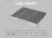 [lac1407c] lynxauto фильтр салона угольный