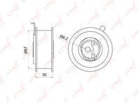 PB-1003 Натяжной ролик / ГРМ AUDI 80 1.9D 91-94 / A4 1.9D 95-00 / A6 1.9D 94-00  VW Caddy II 1.9D 9...