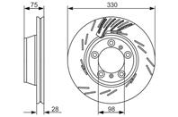 Диск тормозной PORSCHE PANAMERA 09- правый задний вент.