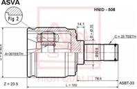 Шрус внутренний левый 30x35x25
