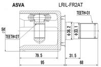 ПОЛУОСЬ ПРАВАЯ 27X422X26