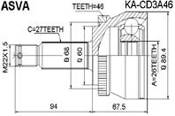 ШРУС НАРУЖНЫЙ 26x60x27