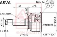 Шрус наружний 19x47x24 (max mira cuore l7 move l9 opti l8 naked l760 storia stri