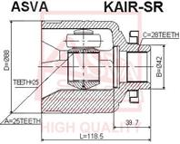 KAIR-SR ШРУС ВНУТРЕННИЙ ПРАВЫЙ 25X42X28