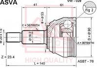 Шрус наружный 30x53x36