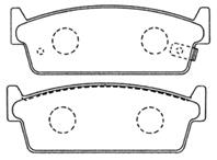Akd-22202 asva колодки тормозные дисковые задниее (10013160/120921/0559146/5, китай)