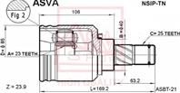 Шрус внутренний правый 23x40x25