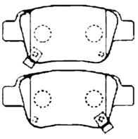 Akd1258 asva колодки тормозные дисковые задние (10013160/211220/0738804/5, китай), akyoto