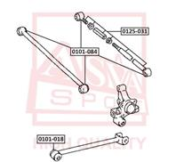 0101084 asva сайлентблок заднего рычага