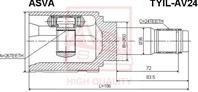 Шрус внутренний левый 26x50x24