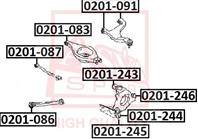 Сайлентблок рычага NISSAN SKYLINE -08 задн.