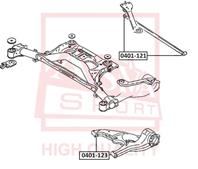 Сайлентблок задней тяги MITSUBISHI MITSUBISHI GRANDIS NA4W/NA8W 2003-2009