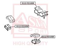 Подушка двигателя задняя TOYOTA LAND CRUISER 100 HDJ101/UZJ100 1998-2007