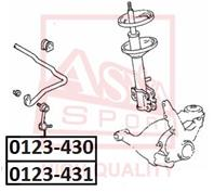 0123431 asva тяга стабилизатора передняя правая