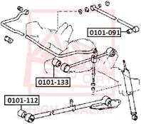 Сайлентблок задней тяги TOYOTA LITEACE CR21 1992-1993 Сайлентблок задней тяги TOYOTA LITEACE CR21 1992-1993
