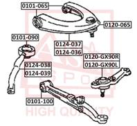 Опора шаровая нижняя правая TOYOTA TOYOTA : MARK II CHAISER CRESTA GX90
TOYOTA MARK 2/CHAISER/CRESTA GX90 1992-1996