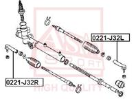 Наконечник рулевой правый NISSAN TEANA J32 2008-