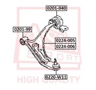 0224006 asva рычаг передний левый