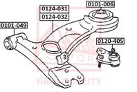 Рычаг передний левый TOYOTA CARINA E CORONA AT190 1992-1995