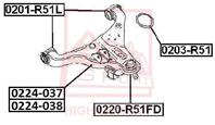 Отбойник рычага NISSAN PATHFINDER R51 2004-FRONTIE
