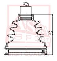 ПЫЛЬНИК ШРУСА ВНУТРЕННИЙ 25x89x85 (КОМПЛЕКТ БЕЗ СМ