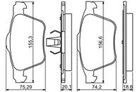 Колодки тормозные дисковые 0986494245 от компании BOSCH