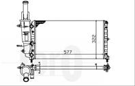 Радиатор, охлаждение двигателя
 FIAT PUNTO I (176) (93-) 55 - 1.1 SPI (MAN, AC +/-, PETROL)