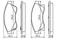 Колодки тормозные дисковые передние 0986494433 от фирмы BOSCH