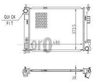 Радиатор, охлаждение двигателя
 HYUNDAI ix20 (JC) (10-) 1.4 CRDI, VENGA (YN) (09-) 1.4 CRDI (MAN, AC +/-, DIESEL, TECHNOLOGY: BRAZED)