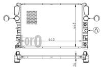 Радиатор, охлаждение двигателя
 MERCEDES-BENZ E-CLASS W 211 (02-) E 200 [054-017-0048-B] (MAN / AUT, AC +/-, PETROL / DIESEL, TECHNOLOGY: BRAZED)