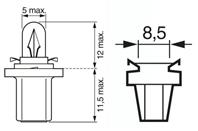 1 987 302 219_лампа! 12V 1.2W BX8 5d приборная панель