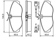 Колодки тормозные дисковые 0986424556 от фирмы BOSCH