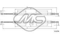 Трос ручника ren espace all exc.v6 - grandespace exc.v6 kit - 2 cables dx/sx-r